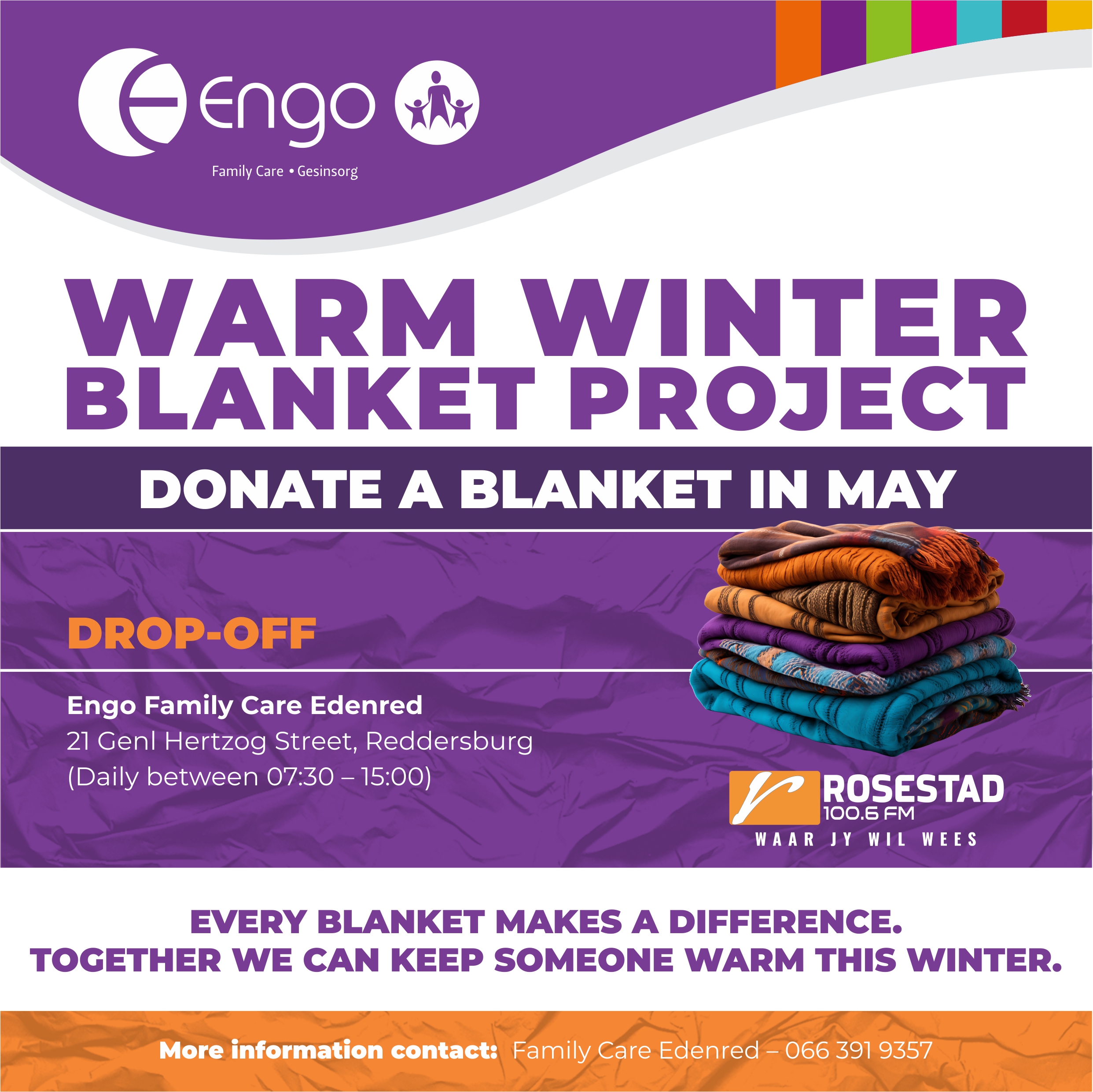 Family Care Edenred Winter Warm Blanket Project
