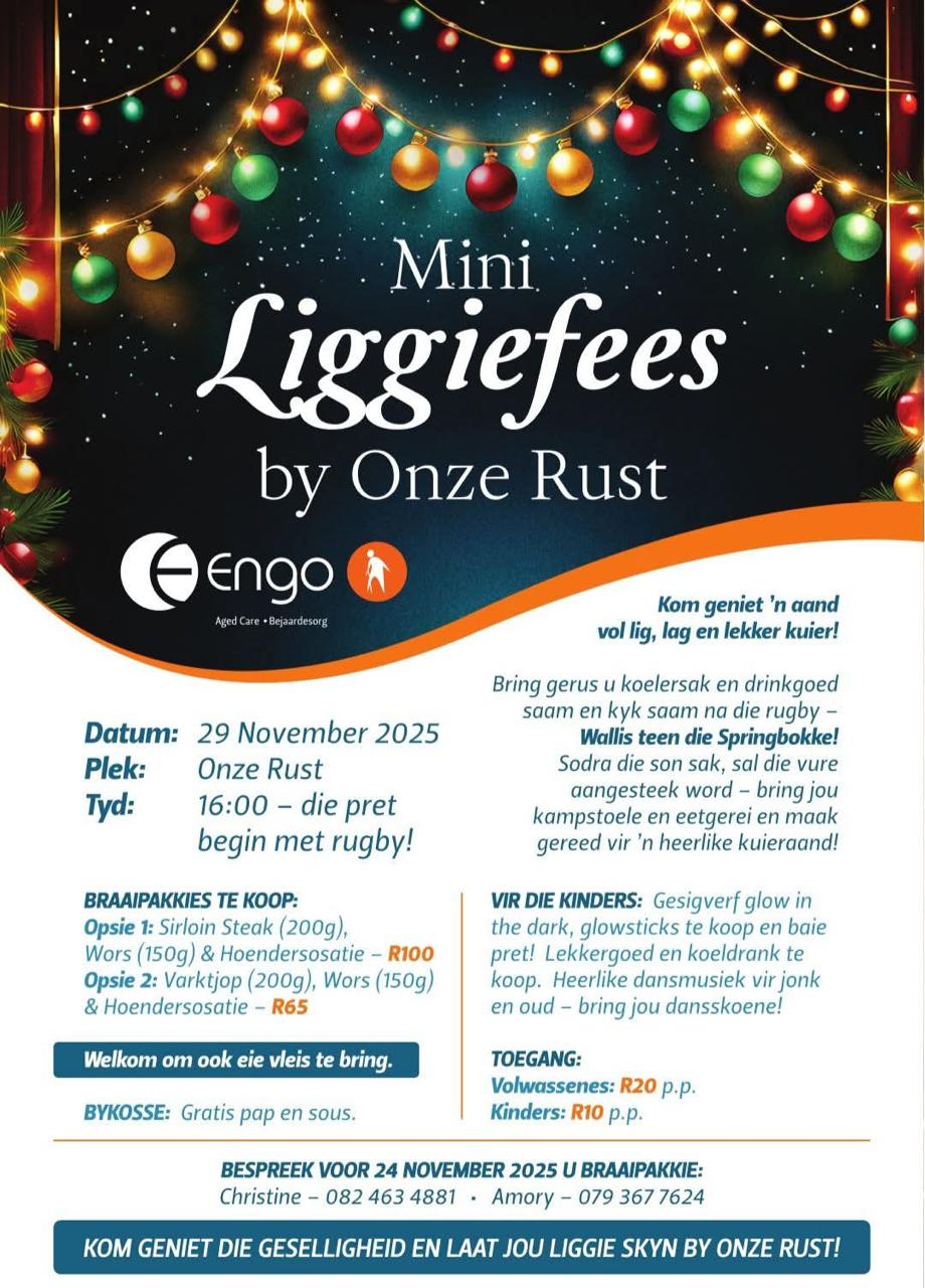 Liggiefees | Onze Rust Sentrum vir Bejaardes