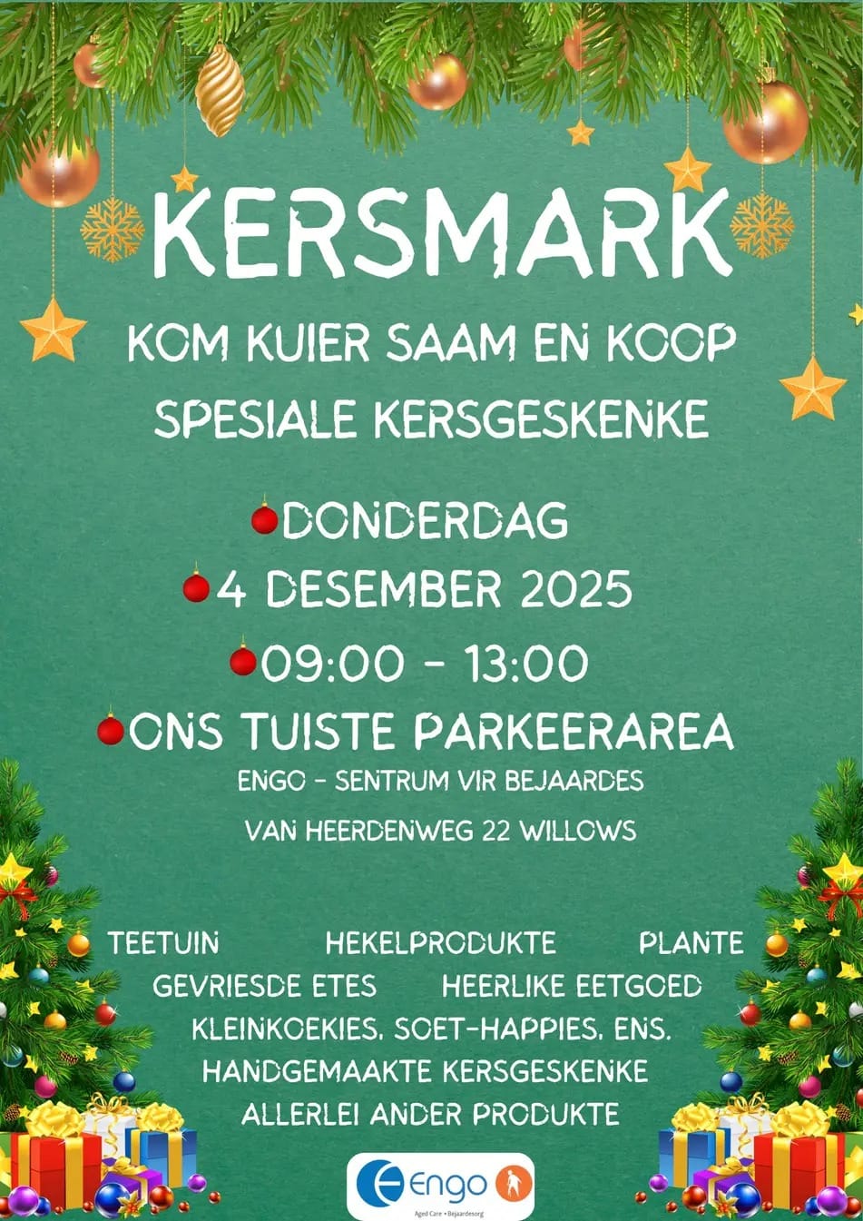 Kersmark | Ons Tuiste Sentrum vir Bejaardes