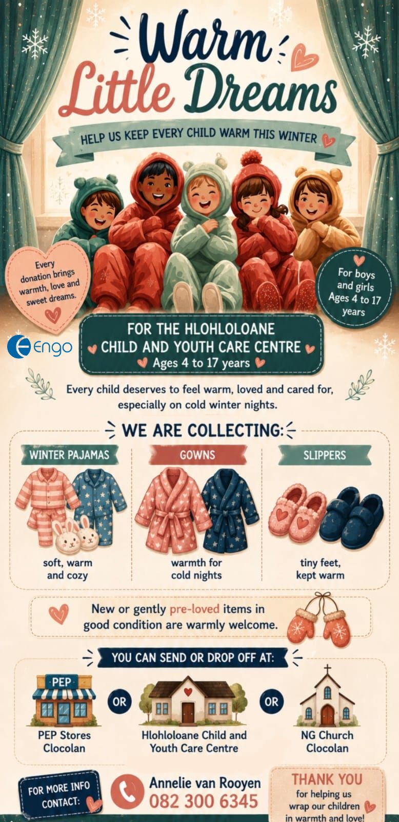 Winterinsameling vir Hlohloloane Kinder- en Jeugsorgsentrum