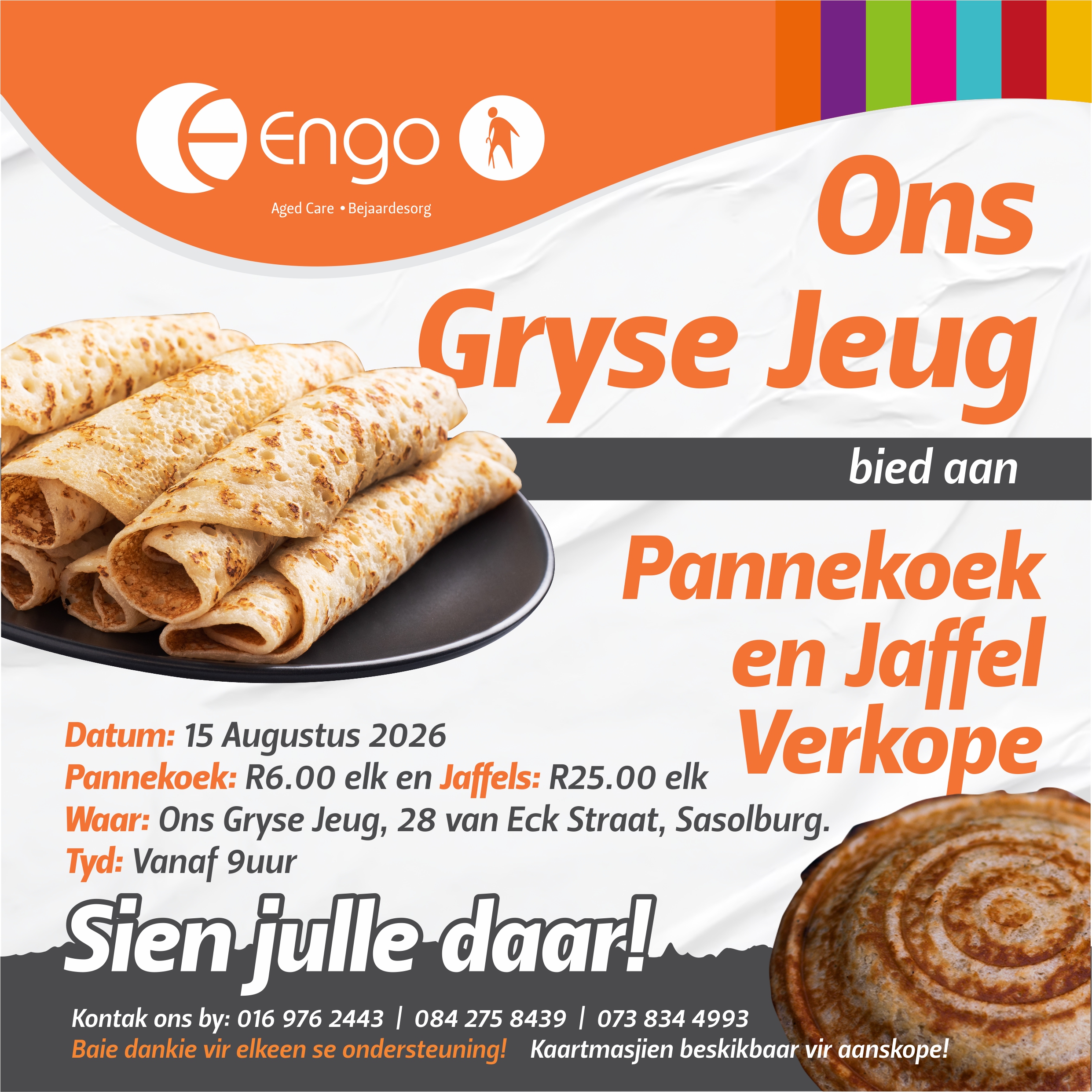Pannekoek- en Jaffelverkope by Ons Gryse Jeug!